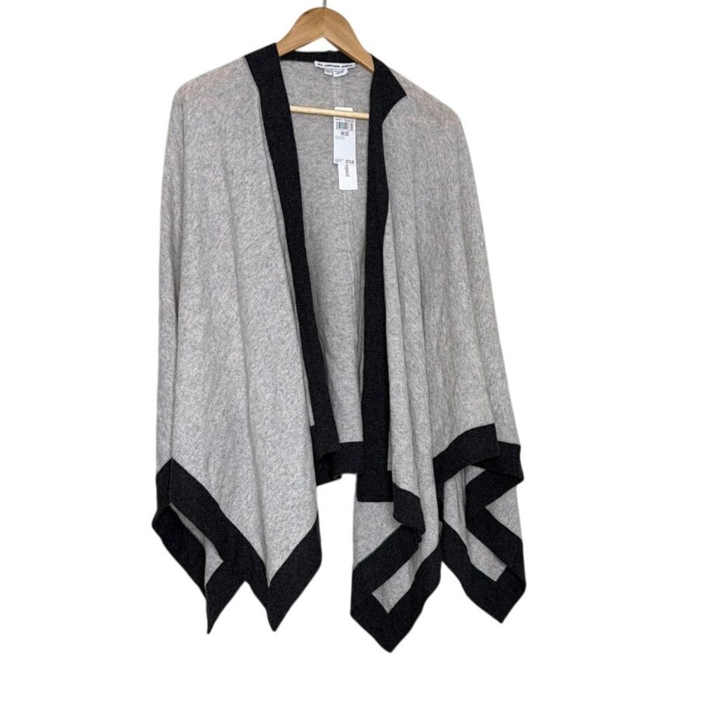 The Cashmere Project Colorblock Wrap Gray Deep Storm One Size New with tags